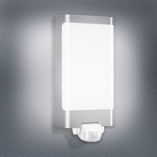 STEINEL L 240 S LED φωτιστικό τοίχου με αισθητήρα, ανοξείδωτο ατσάλι, Μεταλλικό, Μέταλλο, σύγχρονο