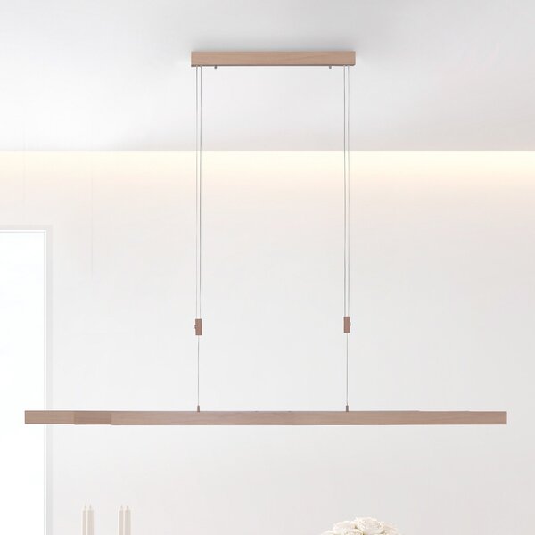 Paul Neuhaus LED κρεμαστό φωτιστικό Adriana CCT ρυθμιζόμενο dimmable, ρυθμιζόμενος, Ξύλου, Σαλόνι / τραπεζαρία, Μέταλλο, σύγχρονο