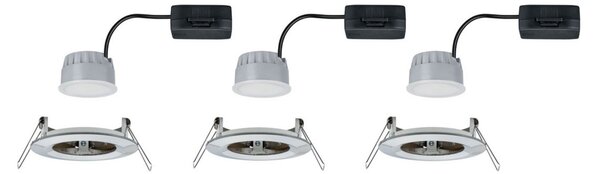 Paulmann LED χωνευτό σημείο Nova Coin 3 σίδερο στρογγυλό dimmable, ρυθμιζόμενος, Μεταλλικό, Διάδρομος, Μέταλλο, σύγχρονο, Φωτιστικά εσοχής στρογγυλά