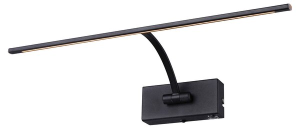 Freelight Φωτιστικό τοίχου Matisse LED, πλάτος 45 cm, μαύρο, ρυθμιζόμενος, Μαύρο, Σαλόνι / τραπεζαρία, Μέταλλο, σύγχρονο