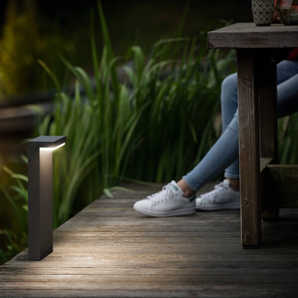 Philips LED φωτιστικό βάσης Bustan, 2.700 K, Μαύρο, Μέταλλο, σύγχρονο