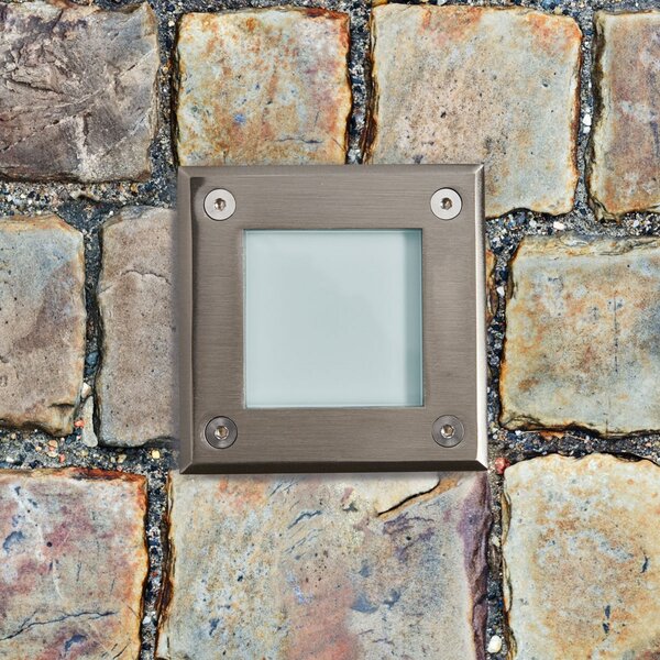 FARO BARCELONA Μοντέρνο φωτιστικό δαπέδου LED LED-18, IP67, Γκρι, Μέταλλο, σύγχρονο, Γωνιακά φωτιστικά