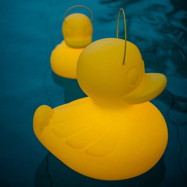 Goodnight Light LED φωτιστικό σχεδιασμού DUCK-DUCK XL για εξωτερικούς χώρους σε κίτρινο χρώμα, ρυθμιζόμενος, Κίτρινο, Πλαστικό, σχεδιασμός