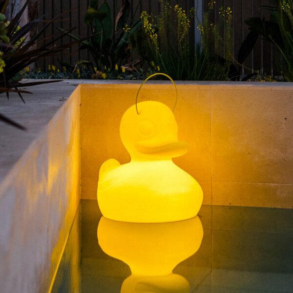 Goodnight Light LED φωτιστικό σχεδιασμού DUCK-DUCK XL για εξωτερικούς χώρους σε κίτρινο χρώμα, ρυθμιζόμενος, Κίτρινο, Πλαστικό, σχεδιασμός
