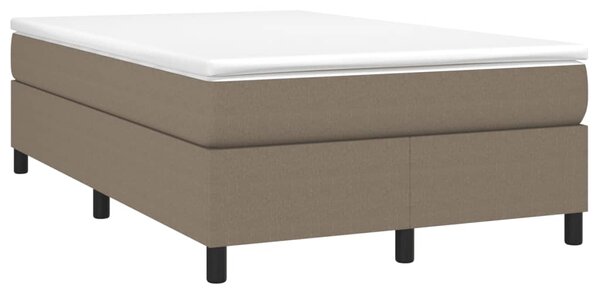 VidaXL Κρεβάτι Boxspring με Στρώμα Taupe 120x190 εκ. Υφασμάτινο