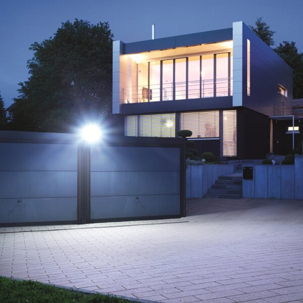 STEINEL Εξωτερικός προβολέας με αισθητήρα XLED Home 2 XL S γραφίτη IP44, Μαύρο, Πλαστικό, σύγχρονο