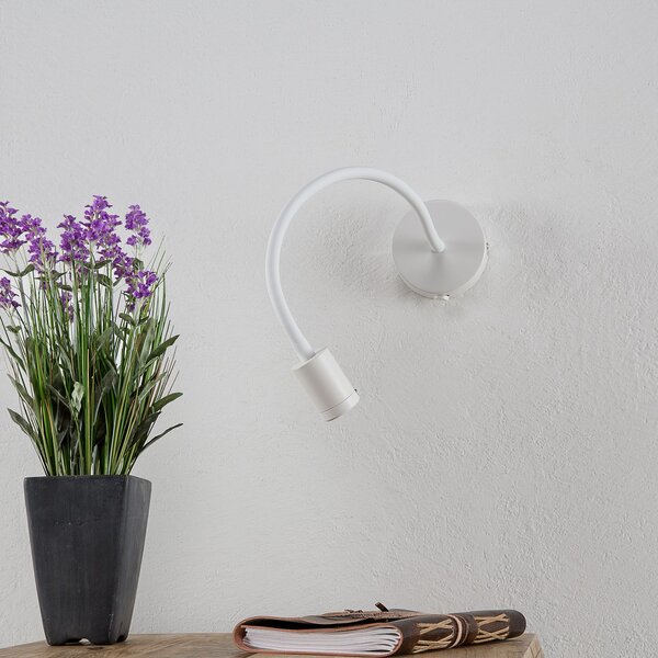 Ideallux Focus εύκαμπτο φωτιστικό τοίχου LED, λευκό, Λευκό, Σαλόνι / τραπεζαρία, Μέταλλο, σύγχρονο