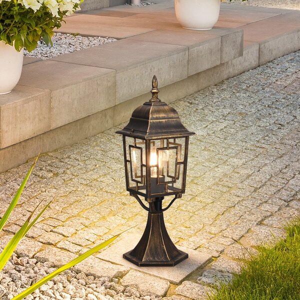Trio Lighting Volturno φωτιστικό βάθρο, χρώμα σκουριάς, ύψος 47 cm, αλουμίνιο, ρυθμιζόμενος, Καφέ / Σκουριάς, Αλουμίνιο, Αντίκα