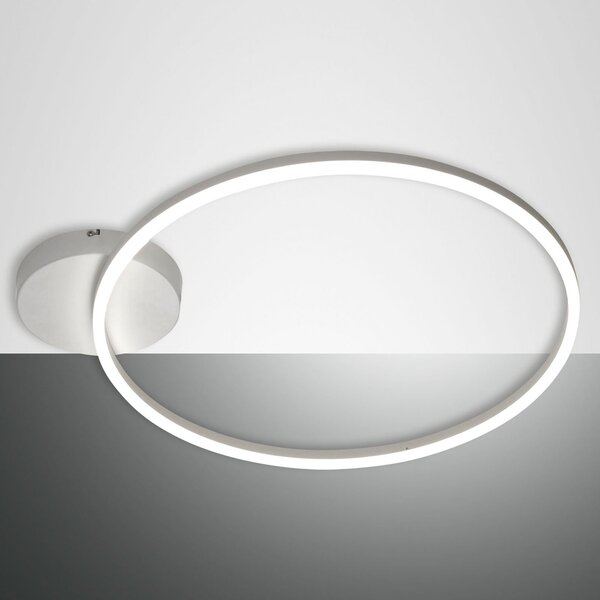 Fabas Luce Giotto 1-φωτεινό φωτιστικό οροφής LED, λευκό, ρυθμιζόμενος, Λευκό, Σαλόνι / τραπεζαρία, Μέταλλο, σύγχρονο