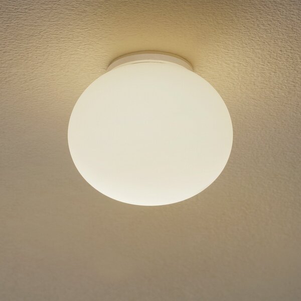 FLOS Mini Glo-Ball C/W - Φωτιστικό οροφής σχεδιαστών, ρυθμιζόμενος, Λευκό, Σαλόνι / τραπεζαρία, Γυαλί, σχεδιασμός, Σφαίρα