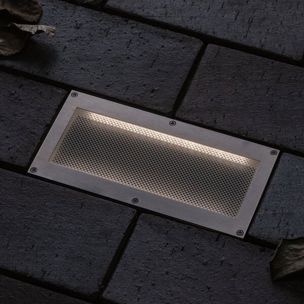 Paulmann Brick LED φωτιστικό ενσωματωμένο στο δάπεδο, 10x20cm, Γκρι, Μέταλλο, σύγχρονο, Γωνιακά φωτιστικά
