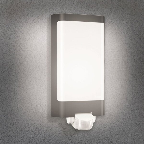 STEINEL L 240 S LED αισθητήρας φωτισμού τοίχου, ανθρακί, Μαύρο, Μέταλλο, σύγχρονο