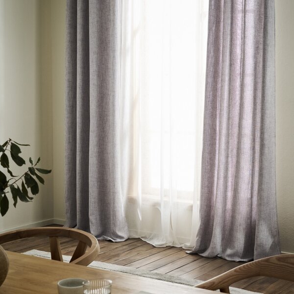 Κουρτίνα με σιρίτι 140x295cm GOFIS HOME Magna Grey 495