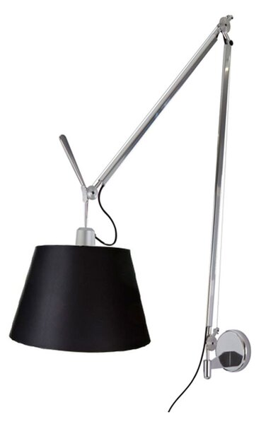 Artemide - Tolomeo Mega Φωτιστικό τοίχου με Ρυθμιστής φωτισμού Alu/Μαύρο Artemide