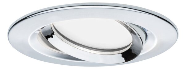 Paulmann LED Spot Nova Plus Coin, σετ 3 τεμαχίων, στρογγυλό, χρώμιο, 2.700 K,, ρυθμιζόμενος, Ασημένιο, Διάδρομος, Μέταλλο, σύγχρονο, Φωτιστικά εσοχής στρογγυλά