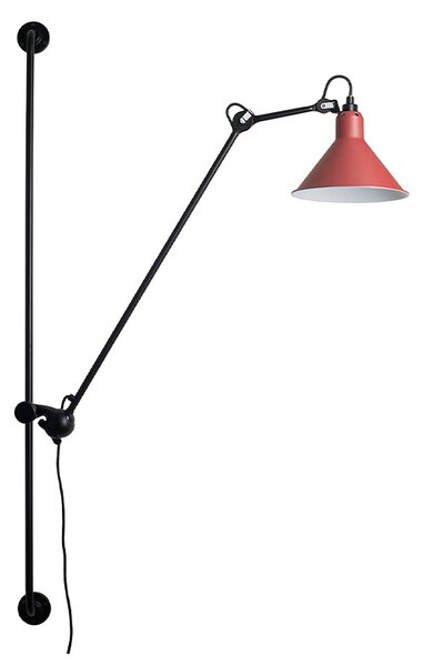 Lampe Gras - 214 Φωτιστικό τοίχου Conic Μαύρο/Κόκκινο Lampe Gras