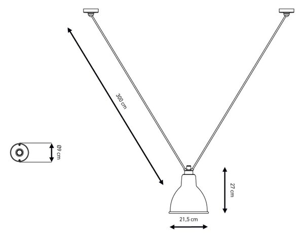 Lampe Gras - 323 XL Κρεμαστό φωτιστικό Κωνικό Κίτρινο Lampe Gras