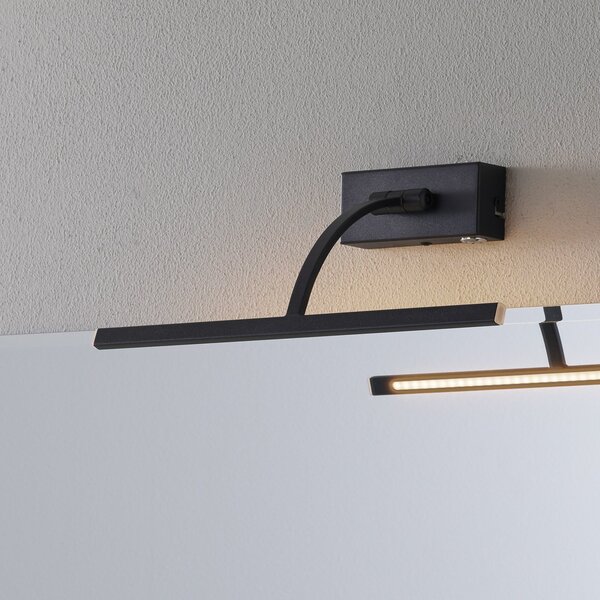 Freelight Φωτιστικό τοίχου Matisse LED, πλάτος 34 cm, μαύρο, ρυθμιζόμενος, Μαύρο, Σαλόνι / τραπεζαρία, Μέταλλο, σύγχρονο