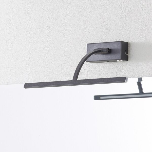 Freelight Φωτιστικό τοίχου Matisse LED, πλάτος 34 cm, μαύρο, ρυθμιζόμενος, Μαύρο, Σαλόνι / τραπεζαρία, Μέταλλο, σύγχρονο