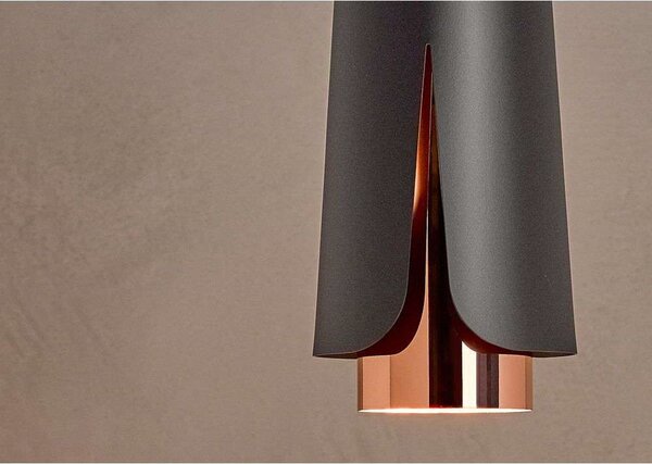 Prandina - Tulipa S3 Κρεμαστό φωτιστικό Matt Black/Polished Copper Prandina