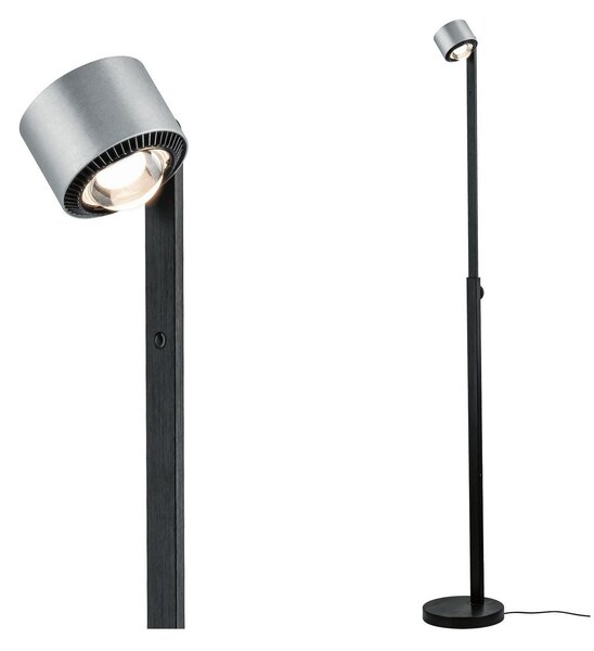 Paulmann LED φωτιστικό δαπέδου Aldan, μεταλλικό, ρυθμιζόμενο, ρυθμιζόμενο,, ρυθμιζόμενος, Μαύρο, Σαλόνι / τραπεζαρία, Μέταλλο, σύγχρονο, Φως ανάγνωσης