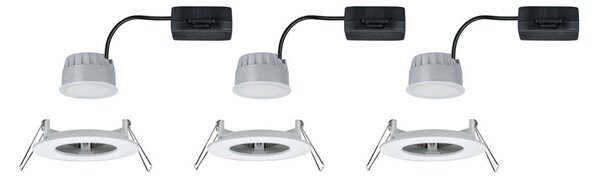 Paulmann LED χωνευτό σποτ Nova Coin 3 λευκό στρογγυλό dimmable, ρυθμιζόμενος, Λευκό, Διάδρομος, Μέταλλο, σύγχρονο, Φωτιστικά εσοχής στρογγυλά