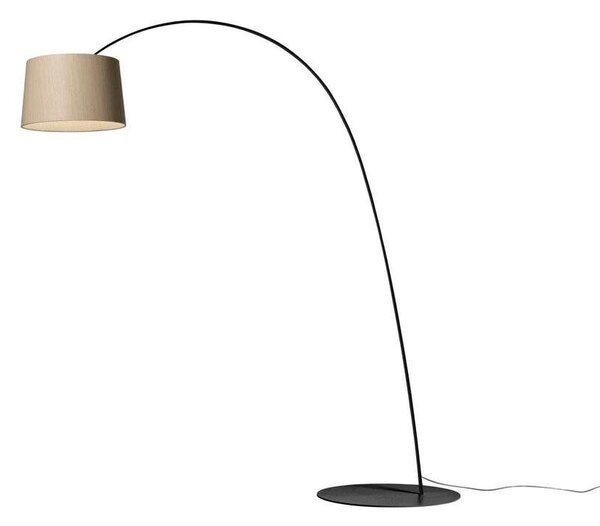 Foscarini - Twiggy LED Φωτιστικό δαπέδου Μαύρο/Ξύλο Foscarini