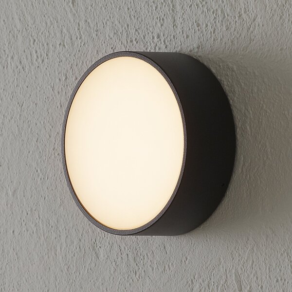 CMD Φωτιστικό LED εξωτερικού χώρου 9025, Ø 15 cm, Μαύρο, Μέταλλο, σύγχρονο, Οροφή στρογγυλή άμεση