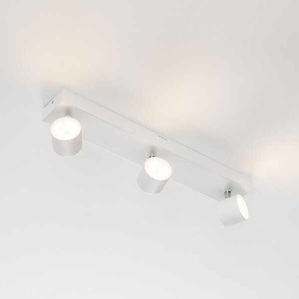 Philips Star LED προβολέας λευκού χρώματος 3-φωτός WarmGlow, ρυθμιζόμενος, Λευκό, Σαλόνι / τραπεζαρία, Μέταλλο, σύγχρονο