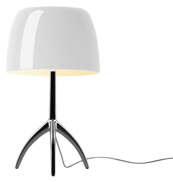 Foscarini - Lumiere Grande Επιτραπέζιο φωτιστικό E27 Μαύρο Χρώμιο/Λευκό Foscarini