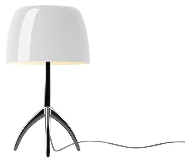 Foscarini - Lumiere Piccola Επιτραπέζιο φωτιστικό E14 Μαύρο Χρώμιο/Λευκό Foscarini