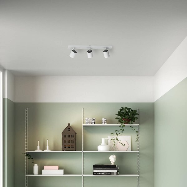 Philips Runner LED προβολέας οροφής λευκού χρώματος 3-φωτός., Λευκό, Σαλόνι / τραπεζαρία, Μέταλλο, σύγχρονο