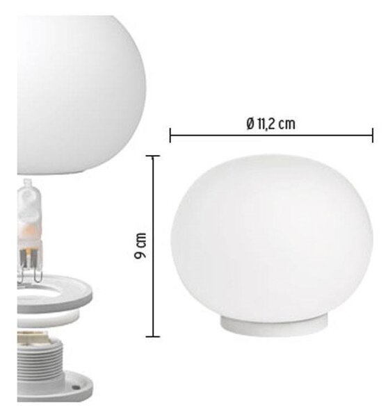 Flos - Glo-Ball Mini T Επιτραπέζιο φωτιστικό χωρίς Ρυθμιστής φωτισμού White Flos