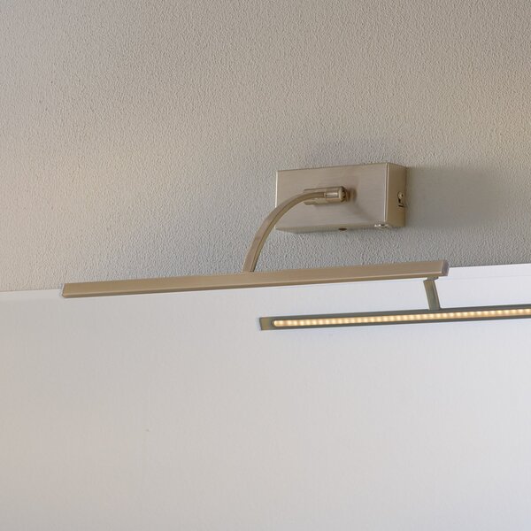 Freelight Φωτιστικό τοίχου Matisse LED, πλάτος 45 cm, ασημί, ρυθμιζόμενος, Μεταλλικό, Σαλόνι / τραπεζαρία, Μέταλλο, σύγχρονο