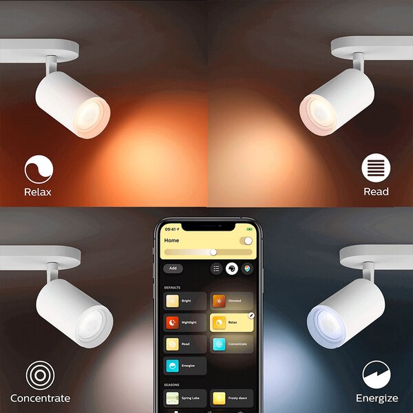 Philips Hue - Fugato Spot White 3 τεμ. Bluetooth White/Color Amb. Philips Hue