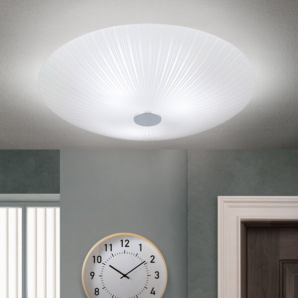 ORION Φωτιστικό οροφής Vindira Ø 40 cm, ρυθμιζόμενος, Λευκό, Σαλόνι / τραπεζαρία, Γυαλί, σύγχρονο