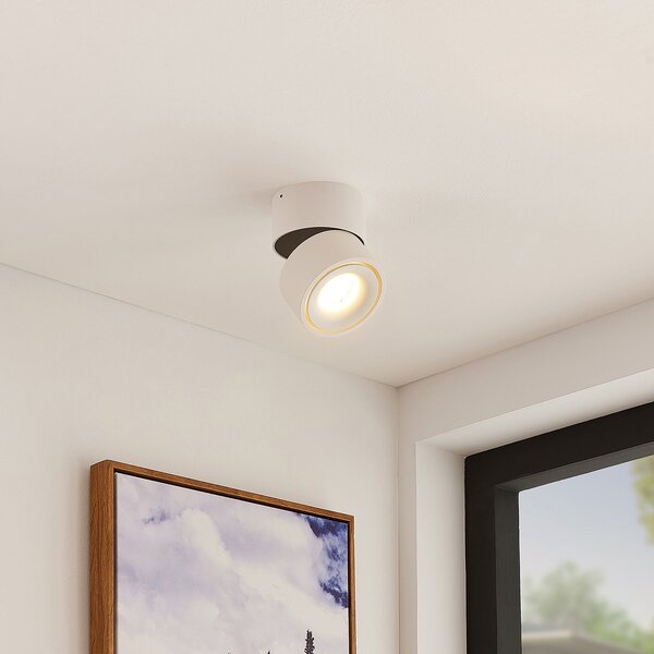 Arcchio LED-Deckenstrahler Rotari, λευκό, 1-φωτιστικό, 946lm, ρυθμιζόμενος, Λευκό, Διάδρομος, Αλουμίνιο, σύγχρονο