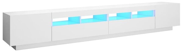 Έπιπλο Τηλεόρασης με LED Λευκό 260 x 35 x 40 εκ. - Λευκό