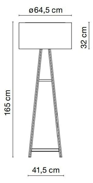 Marset - Cala P165 Φωτιστικό δαπέδου White Oak Marset