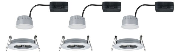 Paulmann LED χωνευτό σποτ Nova Coin 3 αλουμινίου στρογγυλό dimmable, ρυθμιζόμενος, Μεταλλικό, Διάδρομος, Μέταλλο, σύγχρονο, Φωτιστικά εσοχής στρογγυλά
