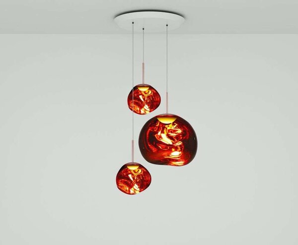 Tom Dixon - Melt Trio Round LED Κρεμαστό φωτιστικό Χαλκός Tom Dixon