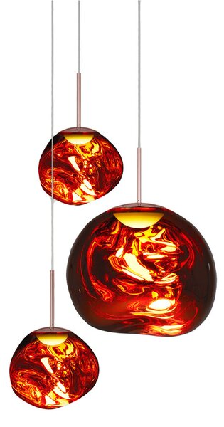 Tom Dixon - Melt Trio Round LED Κρεμαστό φωτιστικό Χαλκός Tom Dixon