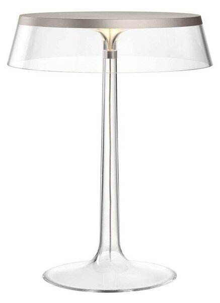 Flos - Bon Jour T Επιτραπέζιο φωτιστικό Matte Chrome/Transparent Flos