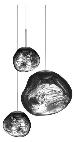 Tom Dixon - Melt Trio Round LED Κρεμαστό φωτιστικό Χρώμιο Tom Dixon