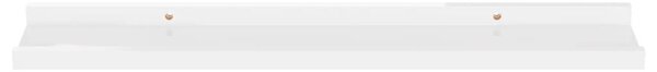 Ράφια Τοίχου 4 τεμ. Γυαλιστερό Λευκό 60 x 9 x 3 εκ. - Λευκό