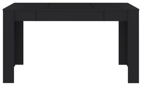 Τραπεζαρία Μαύρη 140 x 74,5 x 76 εκ. από Μοριοσανίδα - Μαύρο