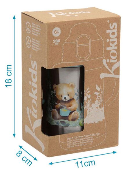 Παγούρι - Θερμός 280ml Με Καλαμάκι Kiokids Little Beer 3807