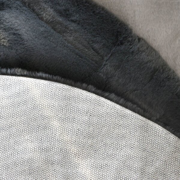 Πατάκι Γούνινο (60x90) Ravelia Fluffy Dark Grey Animal Shape