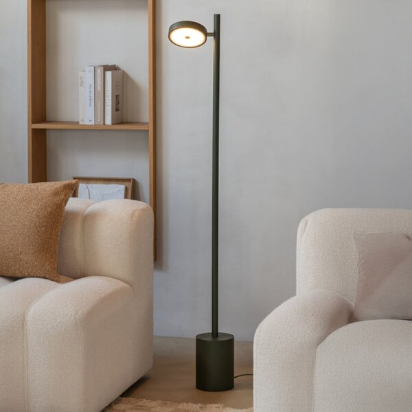 Good & Mojo GOOD MOJO LED-Φωτιστικό δαπέδου Okinawa, 1 φως, πράσινο, 146cm, ξύλο, ρυθμιζόμενος, Πράσινο, Σαλόνι / τραπεζαρία, Ξύλο, σύγχρονο
