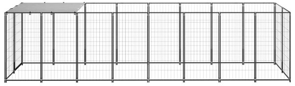 Σπιτάκι Σκύλου Μαύρο 4,84 m² Ατσάλινο - Μαύρο